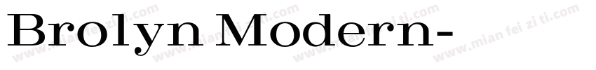 Brolyn Modern字体转换
